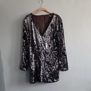 *SOLD*Blue sequin romper